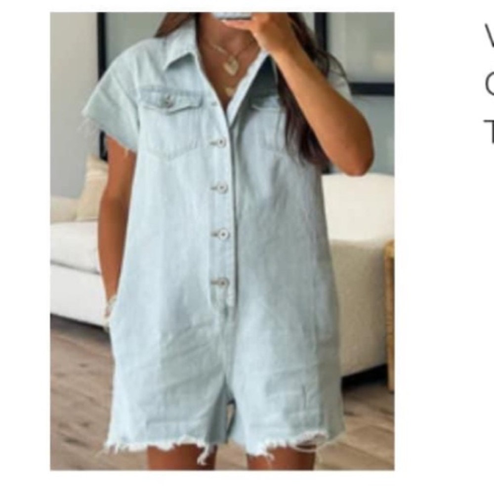 Shop Talulah: Wallen denim romper.  Size XL.